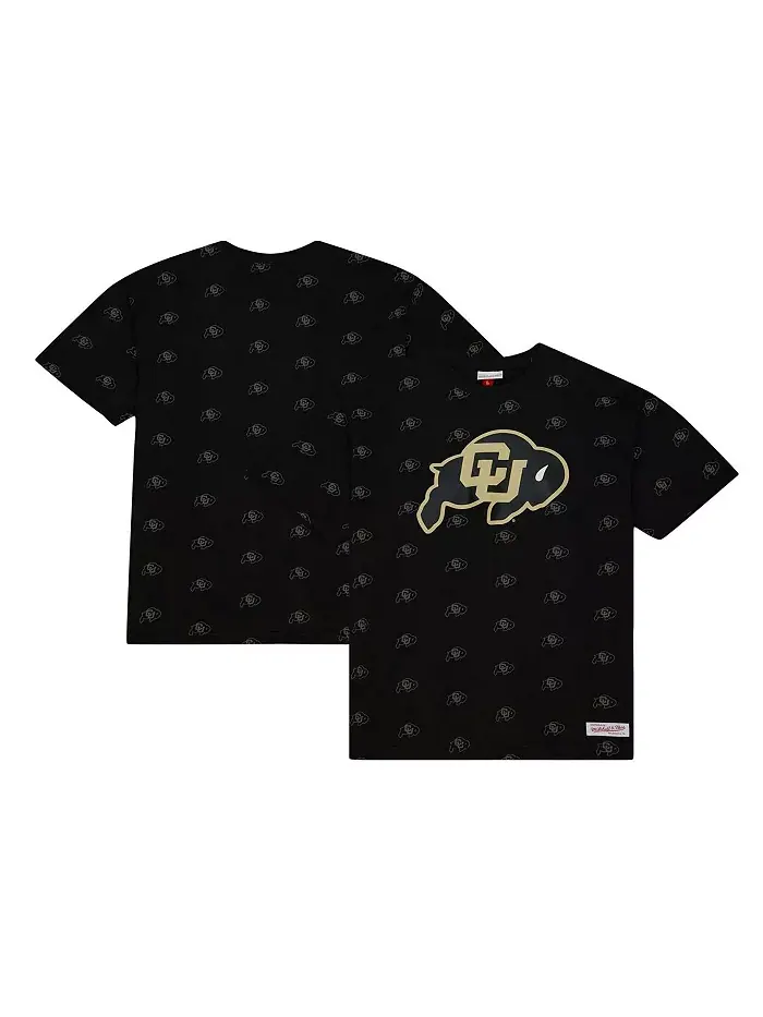 Мужская черная футболка Colorado Buffaloes с принтом по всей поверхности Mitchell & Ness — изображение 1 из 4
