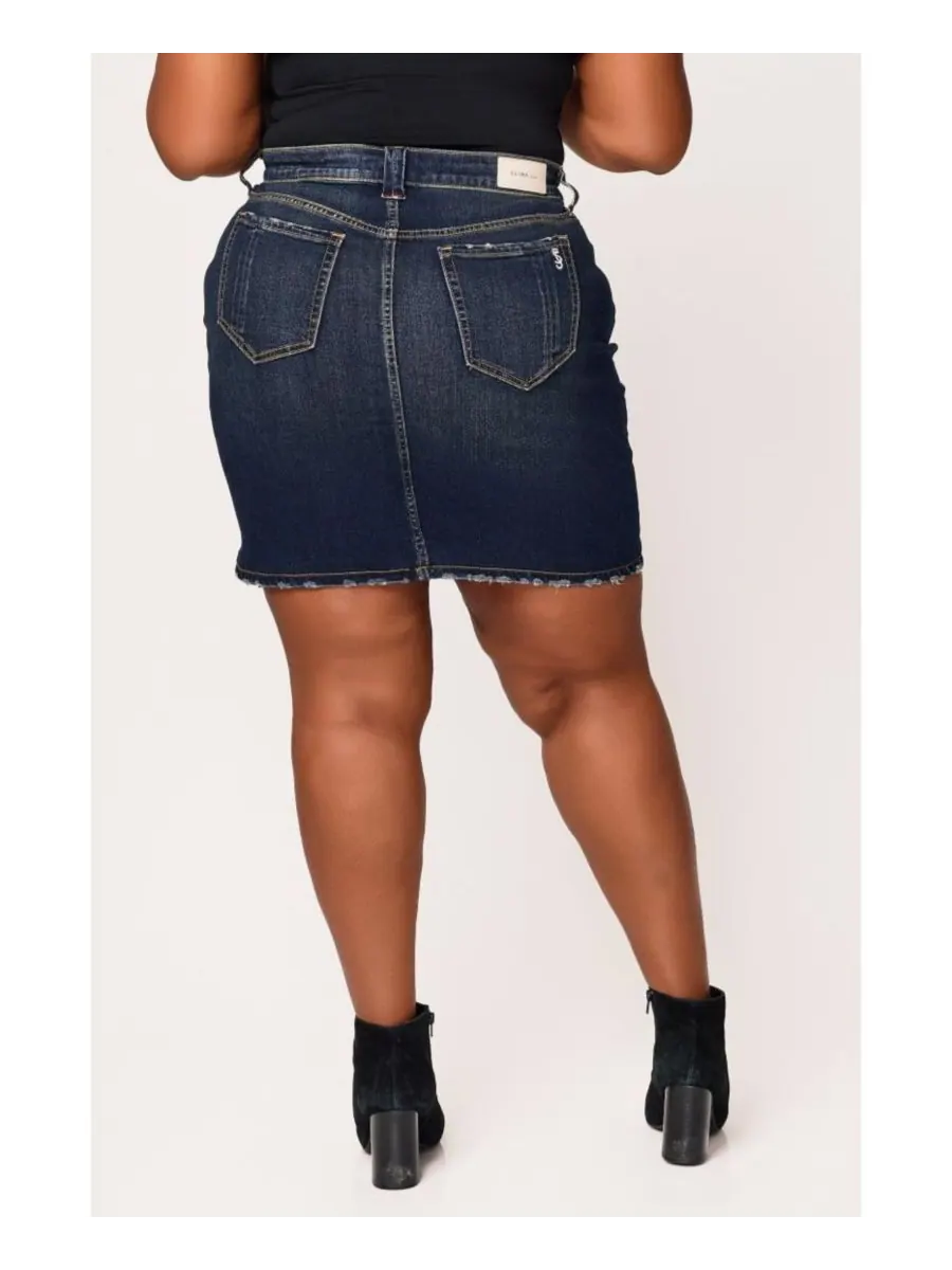 Джинсовая юбка больших размеров SLINK Jeans, Roselyn — изображение 2 из 3