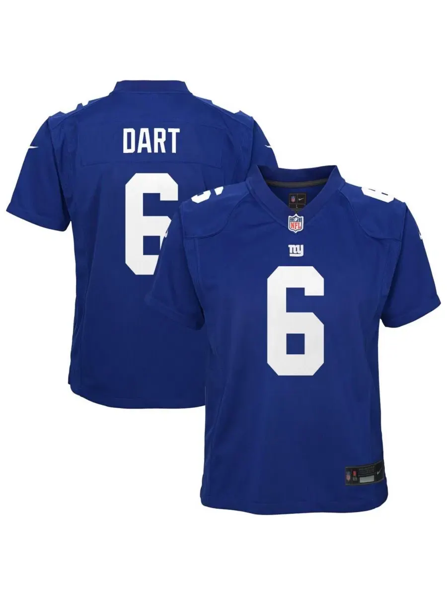 Детская футболка Nike Game Jersey с принтом New York Giants, Jaxson Dart