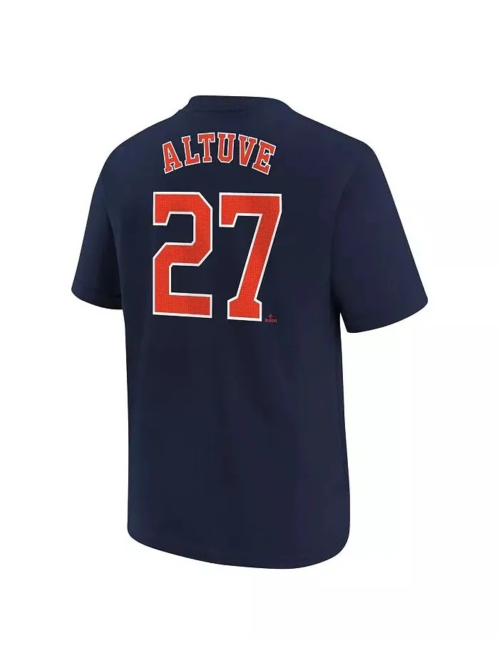 Футболка с именем и номером домашнего игрока Big Boys Jose Altuve Navy Houston Astros Nike — изображение 3 из 3