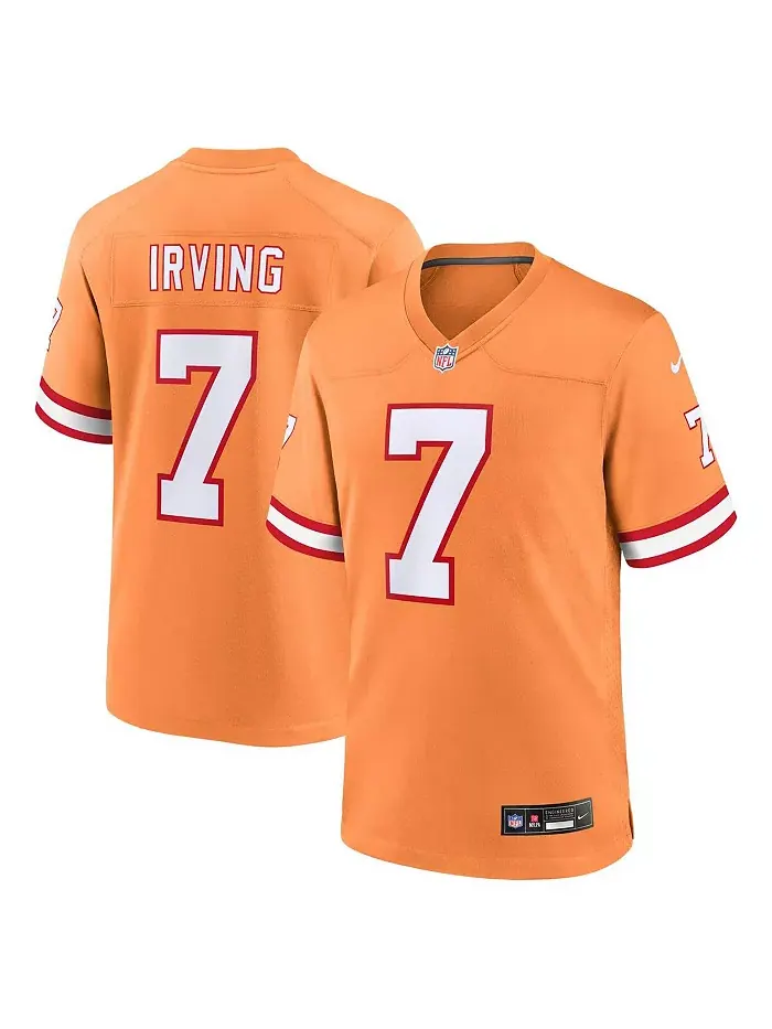 Мужская игровая альтернативная футболка Tampa Bay Buccaneers в оранжевом цвете Bucky Irving Nike — изображение 1 из 3