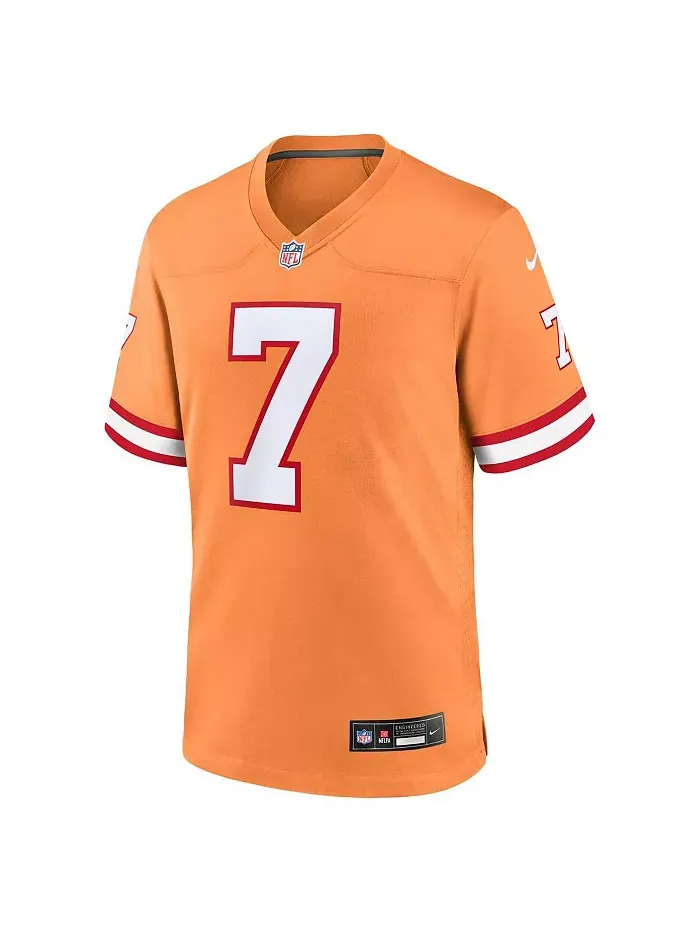 Мужская игровая альтернативная футболка Tampa Bay Buccaneers в оранжевом цвете Bucky Irving Nike — изображение 3 из 3
