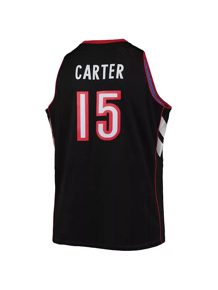 Мужская джерси Vince Carter Purple Toronto Raptors Big and Tall Hardwood Classics Swingman Mitchell — изображение 2 из 3