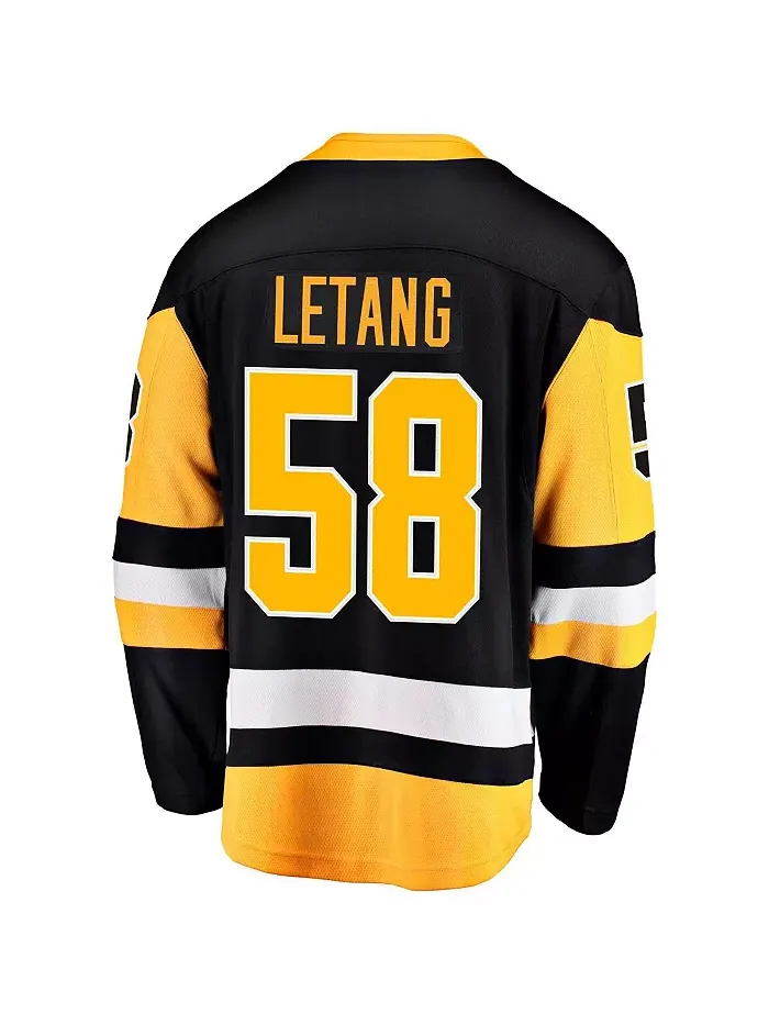 Мужская домашняя джерси Pittsburgh Penguins Breakaway черного цвета Крис Летанг Fanatics — изображение 2 из 3