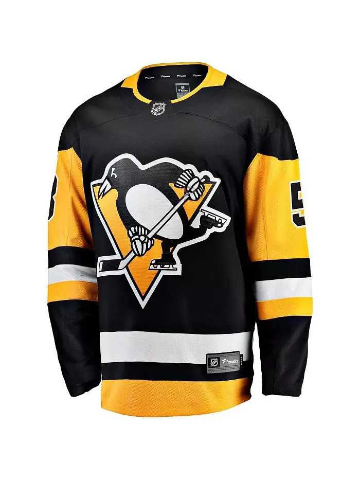 Мужская домашняя джерси Pittsburgh Penguins Breakaway черного цвета Крис Летанг Fanatics — изображение 3 из 3