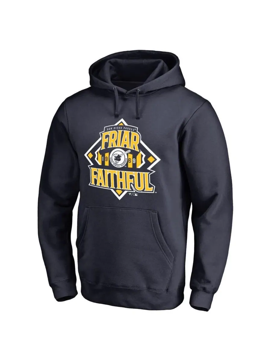 Худи с капюшоном San Diego Padres Friar Faithful Fanatics Mto Label — синий