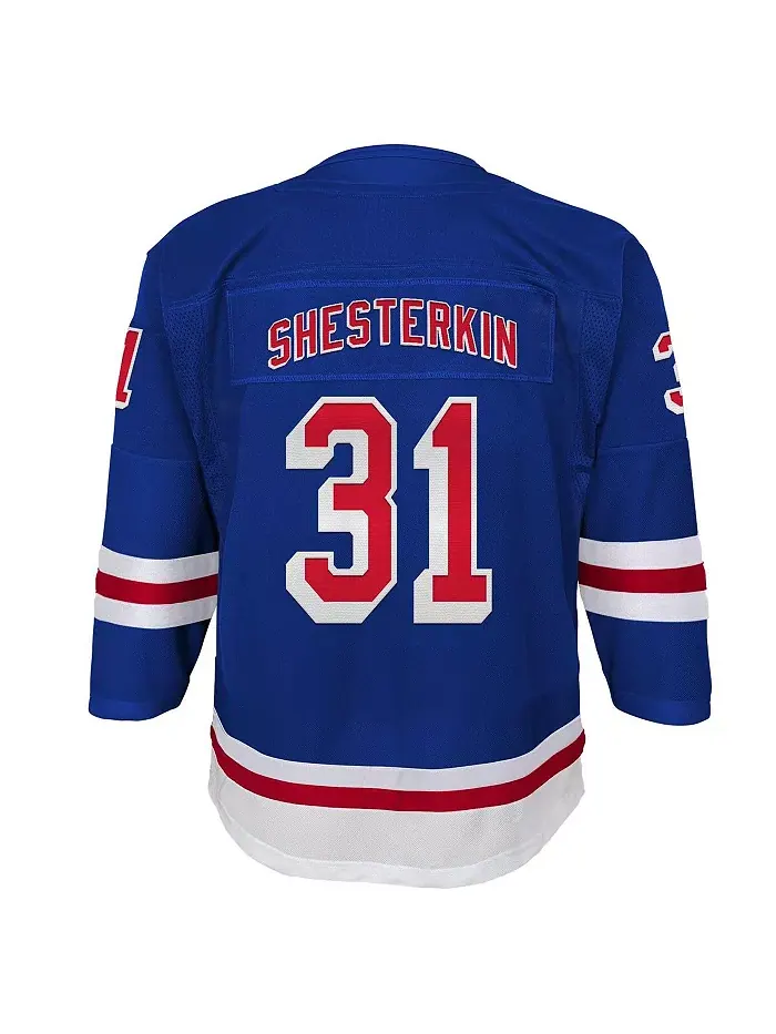 Синяя домашняя игровая джерси New York Rangers Premier для больших мальчиков и девочек Igor — изображение 2 из 3