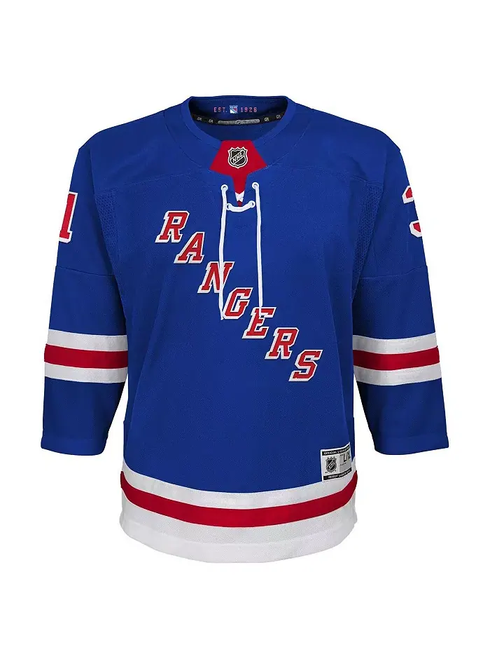 Синяя домашняя игровая джерси New York Rangers Premier для больших мальчиков и девочек Igor — изображение 3 из 3