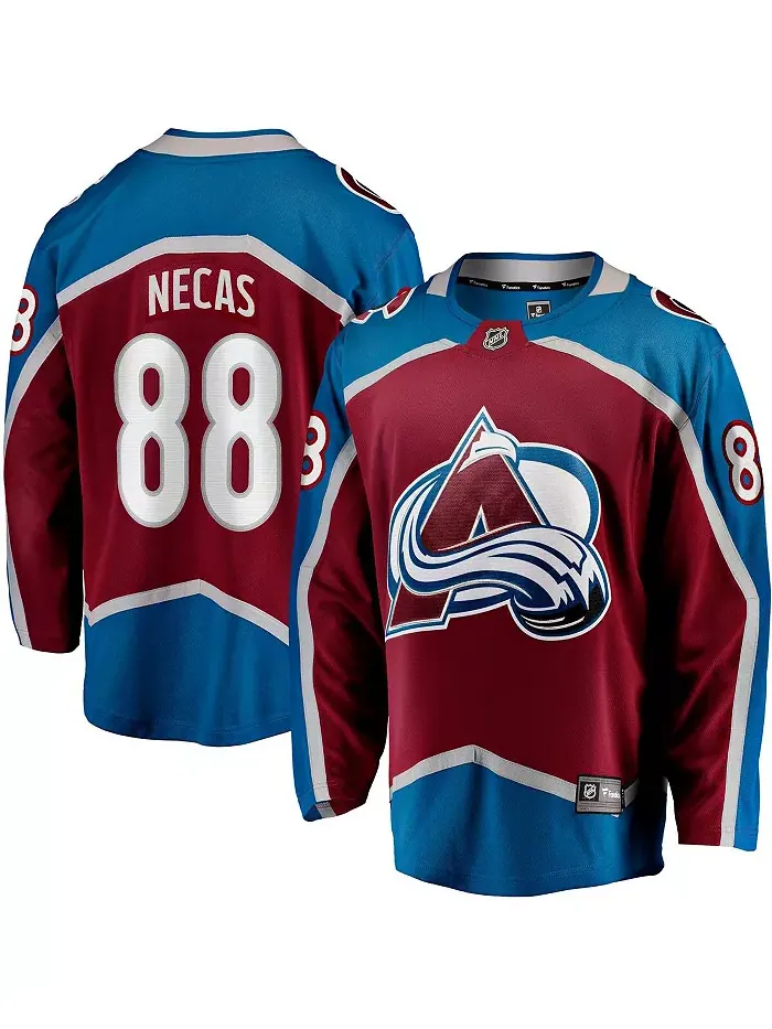 Мужская игровая джерси Martin Necas цвета бордо Colorado Avalanche Breakaway Fanatics — изображение 1 из 3