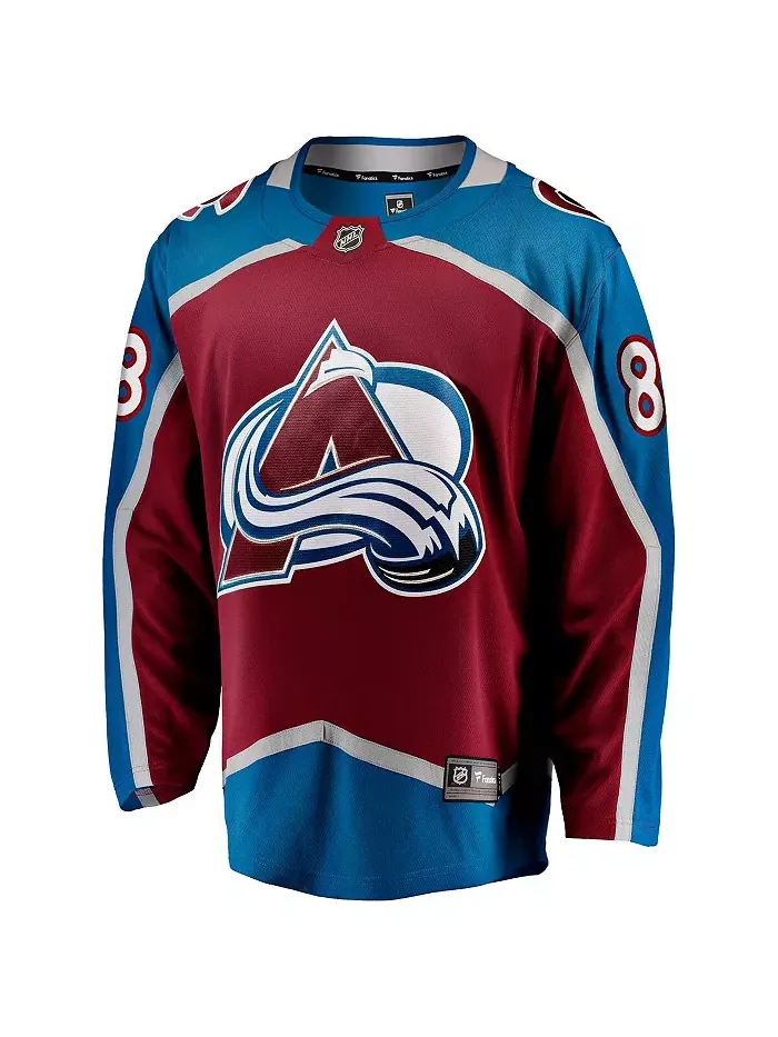 Мужская игровая джерси Martin Necas цвета бордо Colorado Avalanche Breakaway Fanatics — изображение 2 из 3
