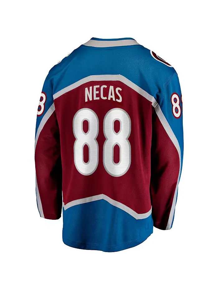 Мужская игровая джерси Martin Necas цвета бордо Colorado Avalanche Breakaway Fanatics — изображение 3 из 3