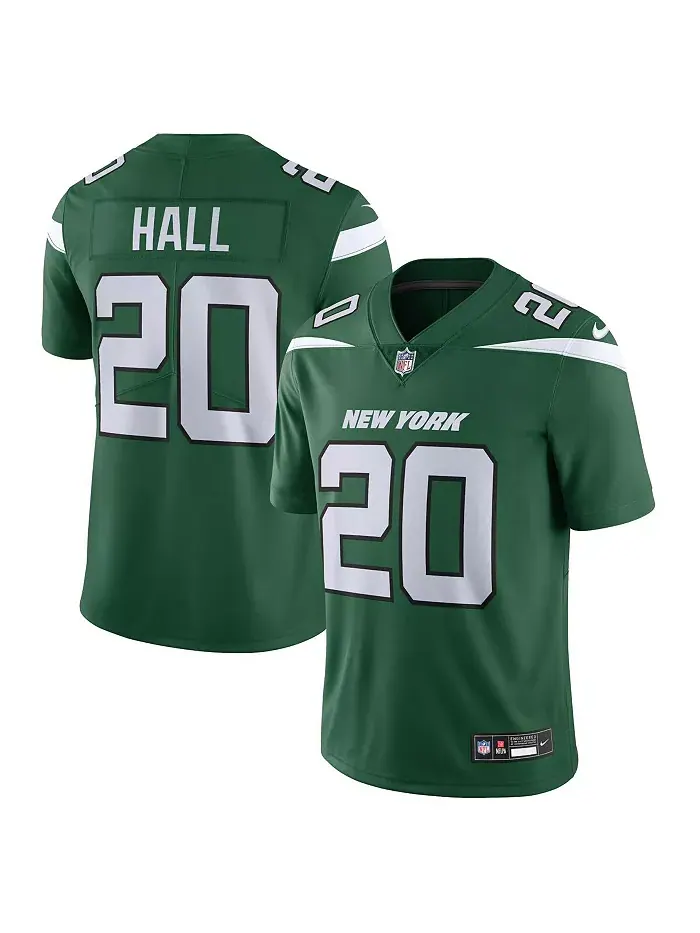 Мужская лимитированная джерси Breece Hall Gotham Green New York Jets Vapor Untouchable Nike — изображение 1 из 3