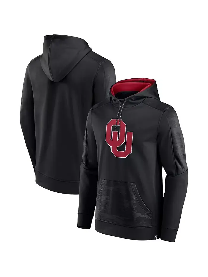 Мужская черная толстовка с капюшоном Oklahoma Sooners On The Ball Fanatics — изображение 1 из 3