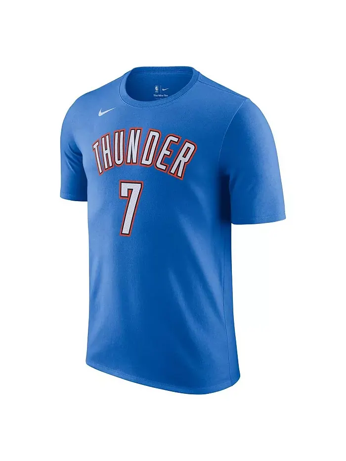 Мужская футболка Oklahoma City Thunder Icon Edition с именем и номером Чет Холмгрена, синяя Nike — изображение 3 из 3