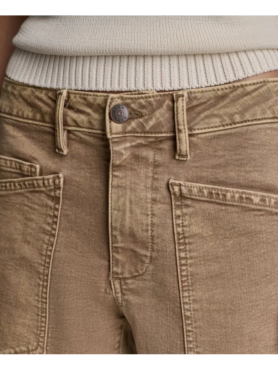 Брюки с завышенной талией и силуэтом барел-лег, модель Barrel Leg BCBG, French And Acid Wash — изображение 8 из 8