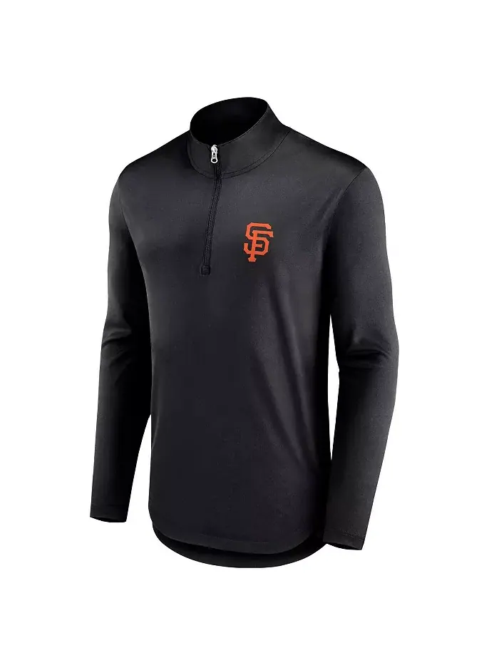 Мужская черная толстовка San Francisco Giants Quarterback с молнией на четверть Fanatics — изображение 3 из 3