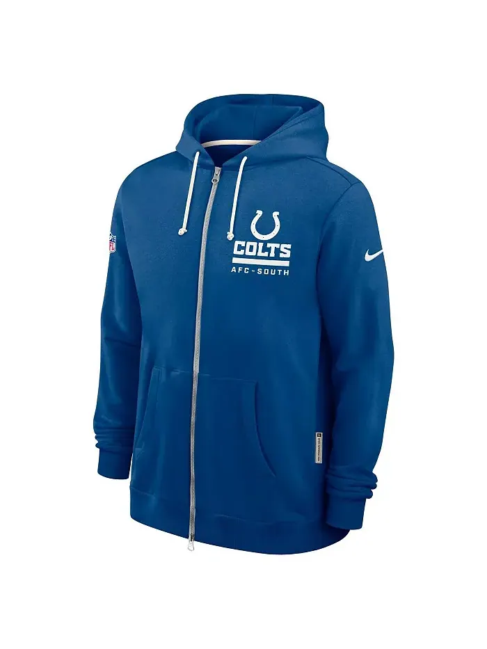 Мужская официальная утилитарная толстовка с молнией Royal Indianapolis Colts Sideline Standard — изображение 4 из 5