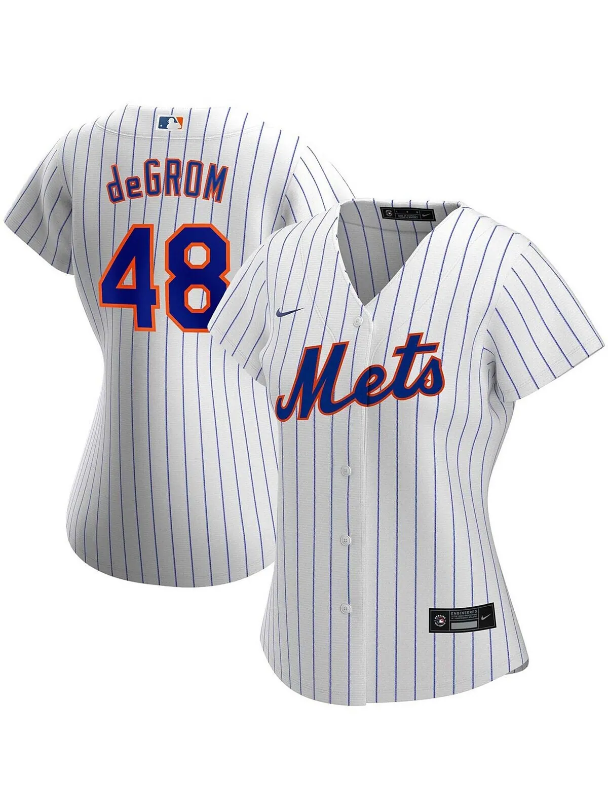 Женская белая футболка Jacob Degrom New York Mets Home Replica Player Nike — изображение 1 из 3, белый