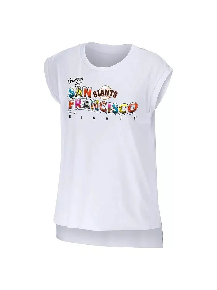 Женская белая футболка с поздравлением San Francisco Giants от San Francisco Giants Wear By Erin — изображение 2 из 3