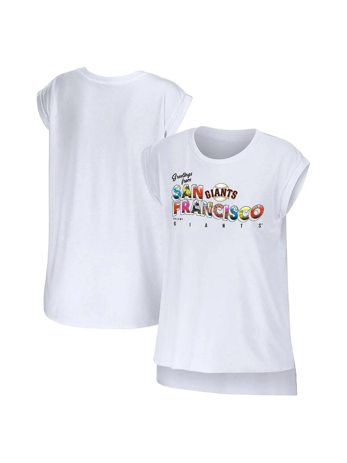 Женская белая футболка с поздравлением San Francisco Giants от San Francisco Giants WEAR by Erin — изображение 1 из 3, белый