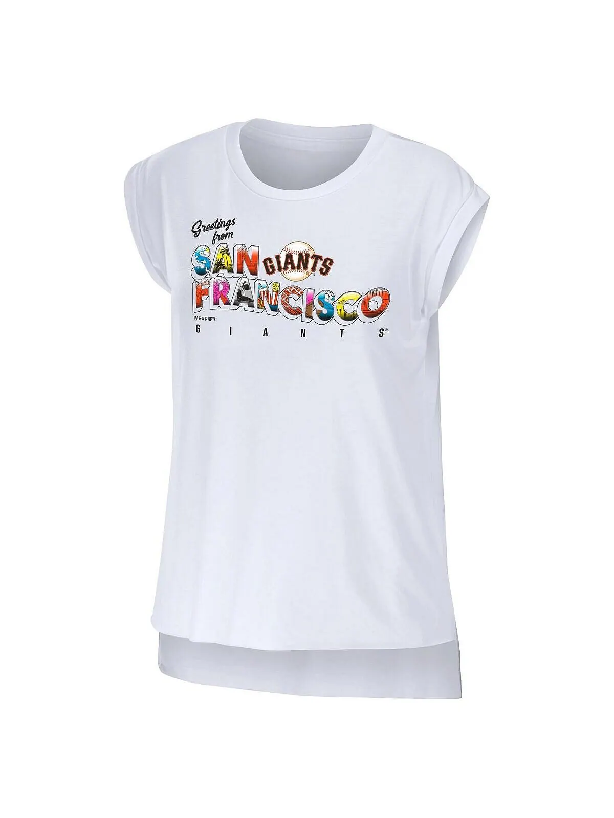 Женская белая футболка с поздравлением San Francisco Giants от San Francisco Giants WEAR by Erin — изображение 2 из 3, белый