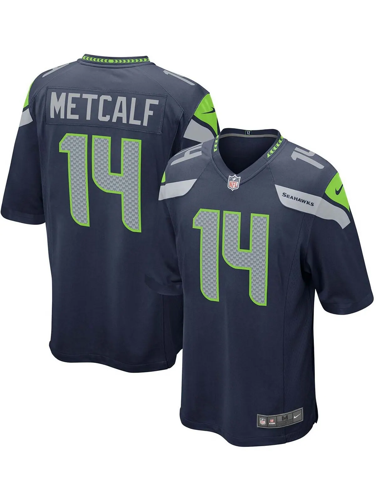Мужское темно-синее джерси Seattle Seahawks DK Metcalf Game Player Nike — изображение 1 из 4, темно-синий