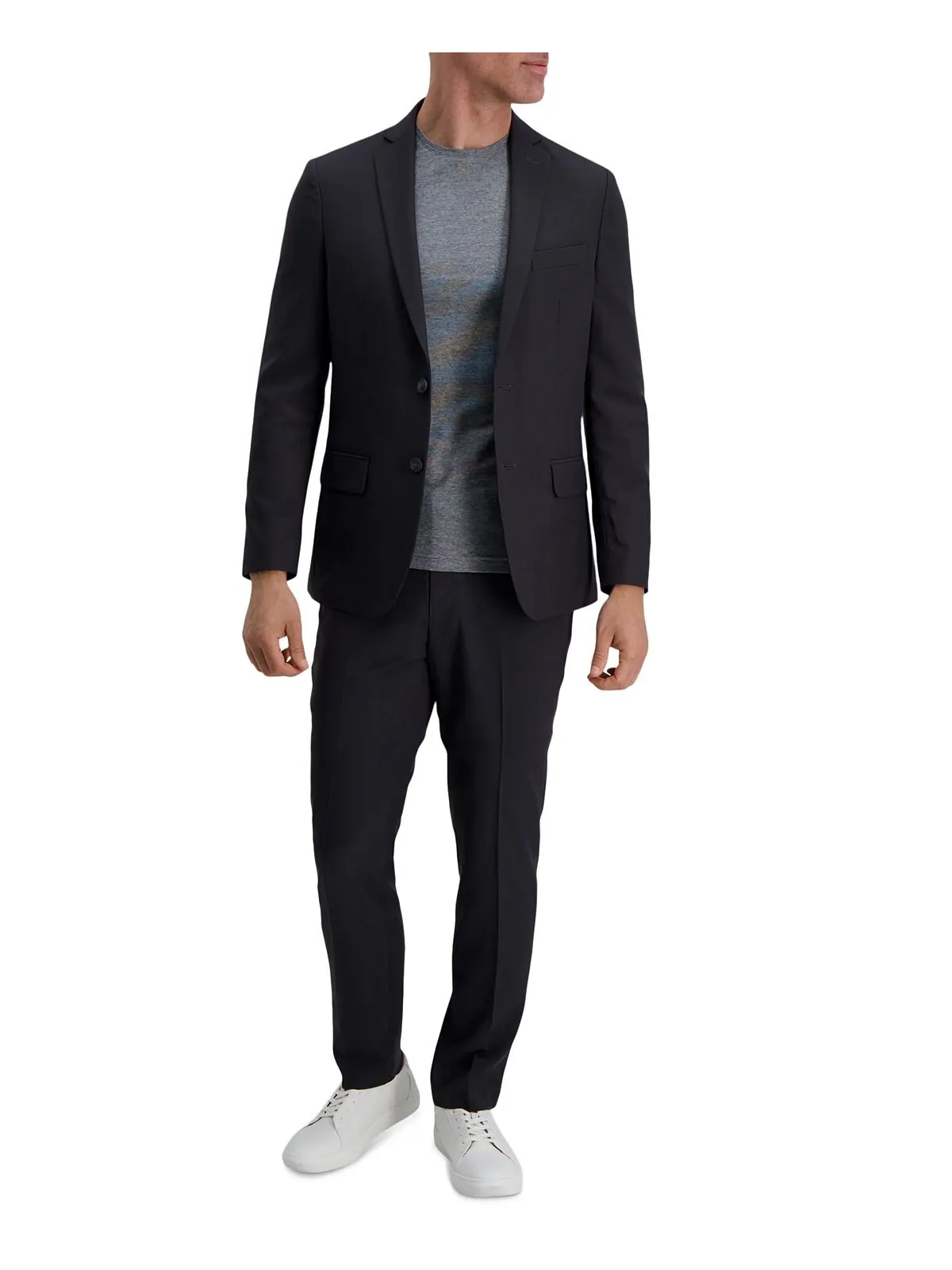 Мужские раздельные брюки Smart Wash Tech Suit Slim Fit Haggar — изображение 2 из 8, черный