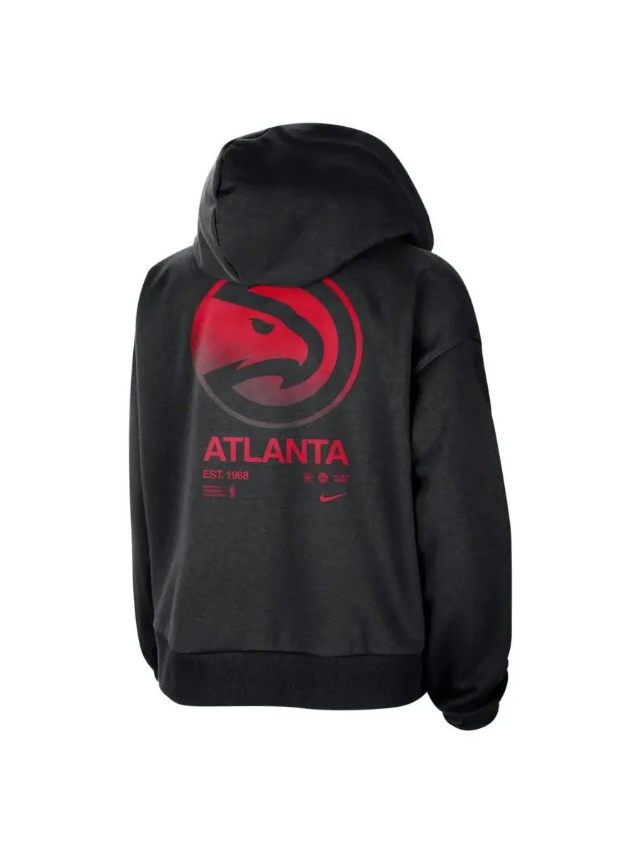 Nike Женская черная толстовка с капюшоном Atlanta Hawks Courtside Standard Issue Performance — изображение 3 из 3, черный