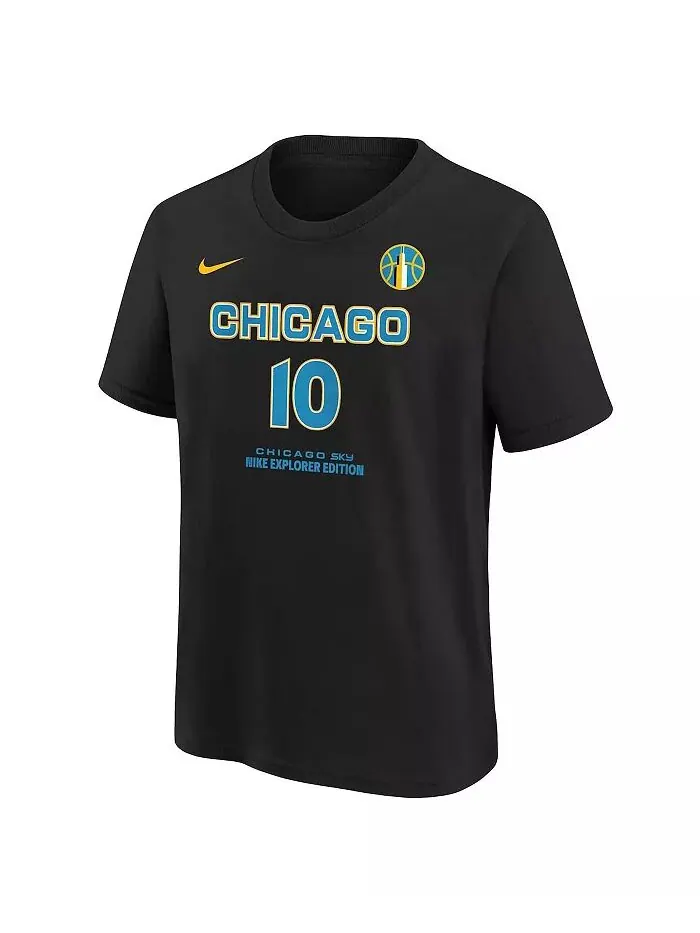 Мужская и женская футболка Камиллы Кардосо черная Chicago Sky 2024 WNBA Draft Name Number Nike — изображение 3 из 3