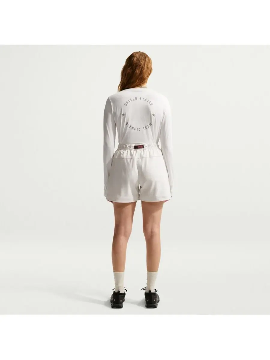 Nike Женская футболка с длинными рукавами ACG белого цвета с логотипом сборной США, технология — изображение 3 из 3, белый