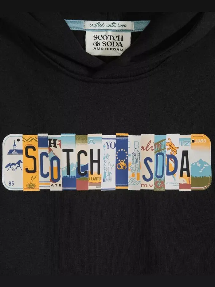 Толстовка с капюшоном из флиса с рисунком для больших мальчиков SCOTCH & SODA — изображение 6 из 7