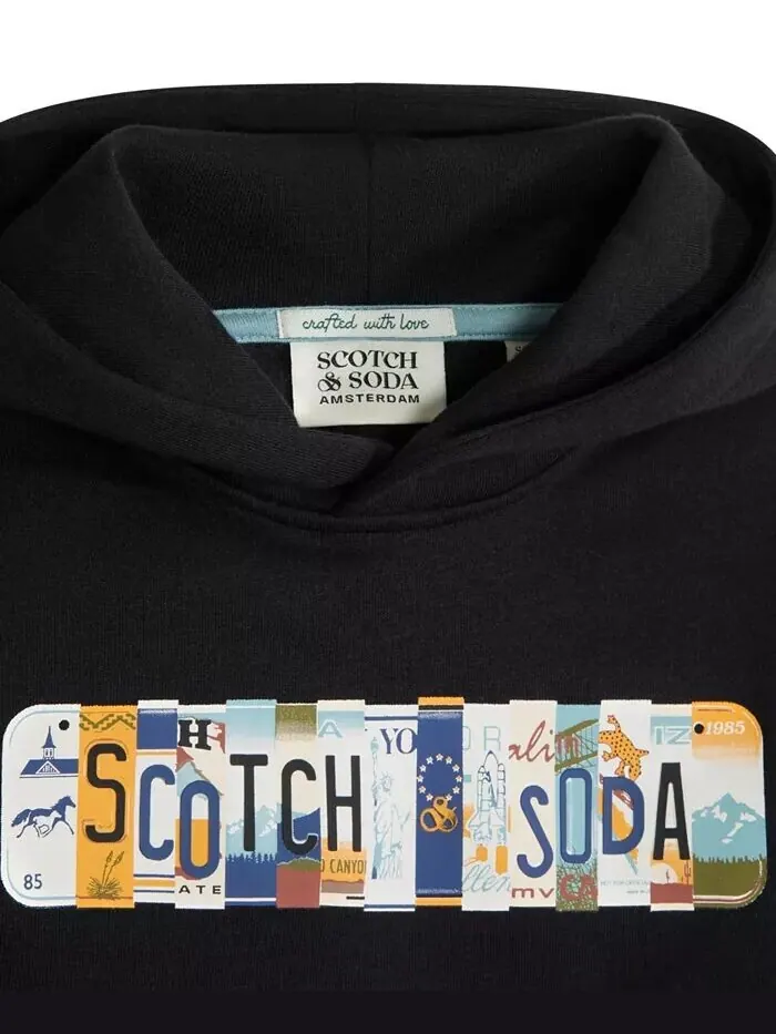 Толстовка с капюшоном из флиса с рисунком для больших мальчиков SCOTCH & SODA — изображение 7 из 7