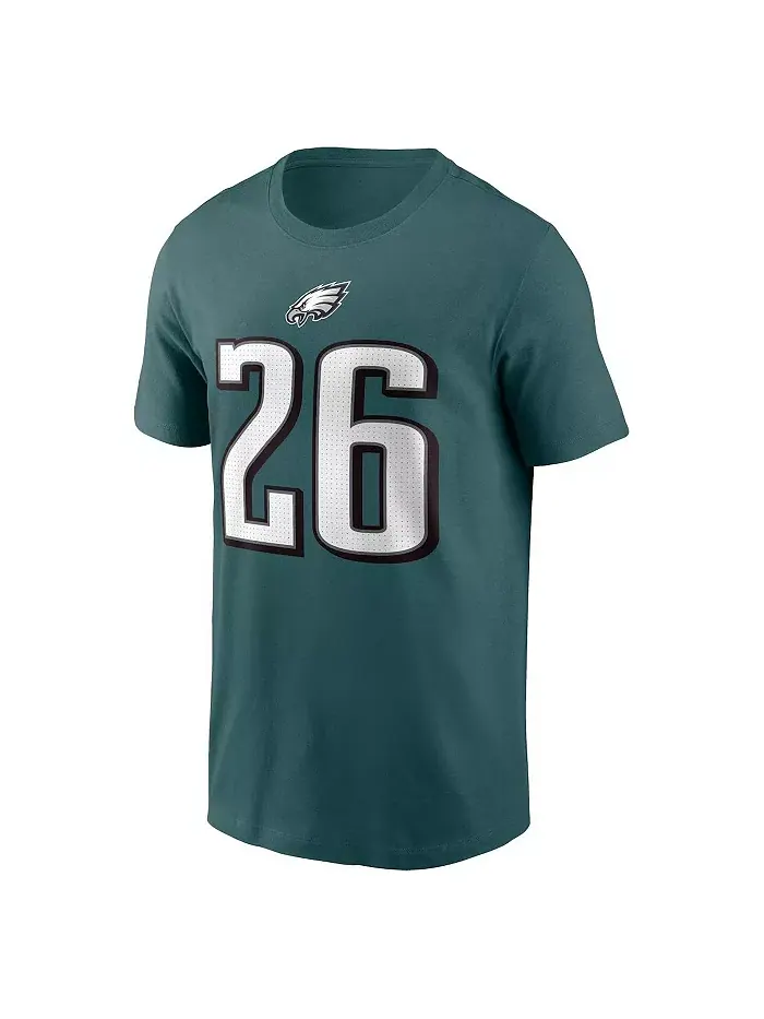 Футболка Nike мужская Saquon Barkley Midnight Green Philadelphia Eagles с именем игрока и номером — изображение 2 из 3