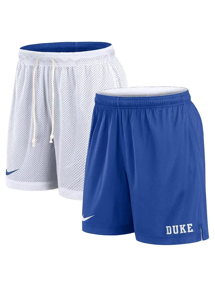 Мужские бело-голубые реверсивные шорты для тренировок Duke Blue Devils Primetime Nike — изображение 1 из 5