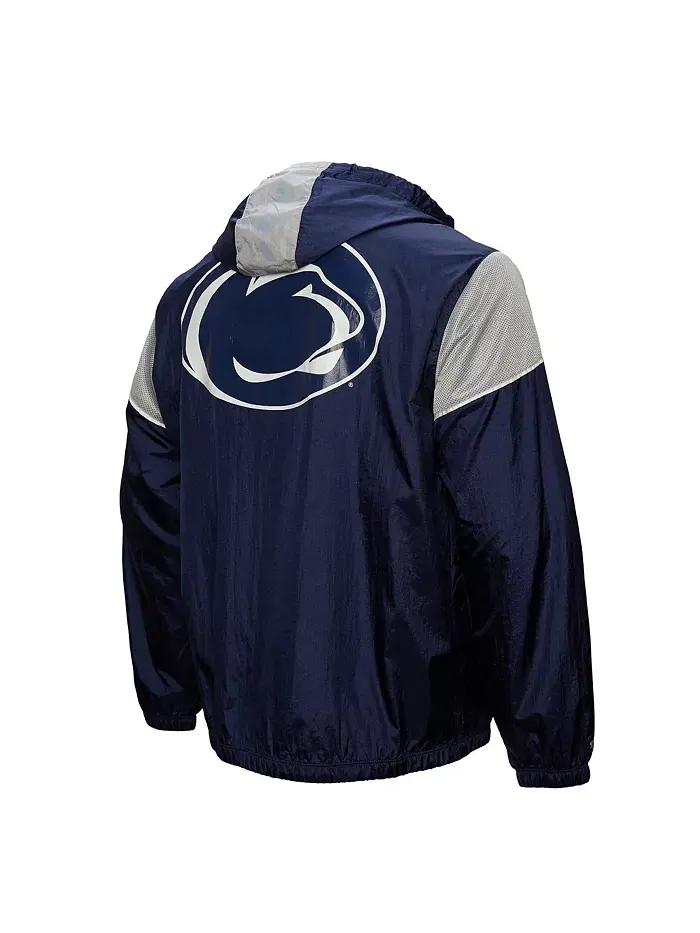 Мужская синяя худи-толстовка с полумолнией Team 3.0 Anorak Penn State Nittany Lions Mitchell & Ness — изображение 2 из 5