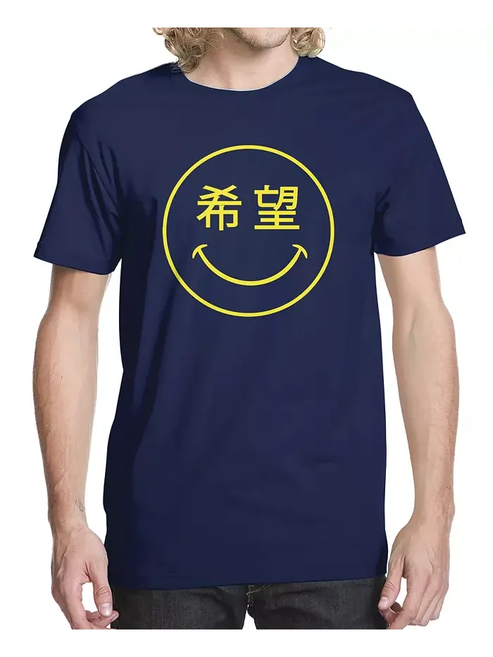 Мужская футболка с графикой Hope Smile Kanji Buzz Shirts