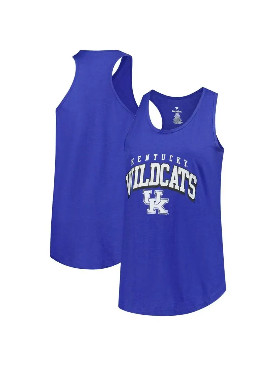 Женская майка-топ большого размера с символикой команды Royal Kentucky Wildcats Fanatics — изображение 1 из 3, королевский