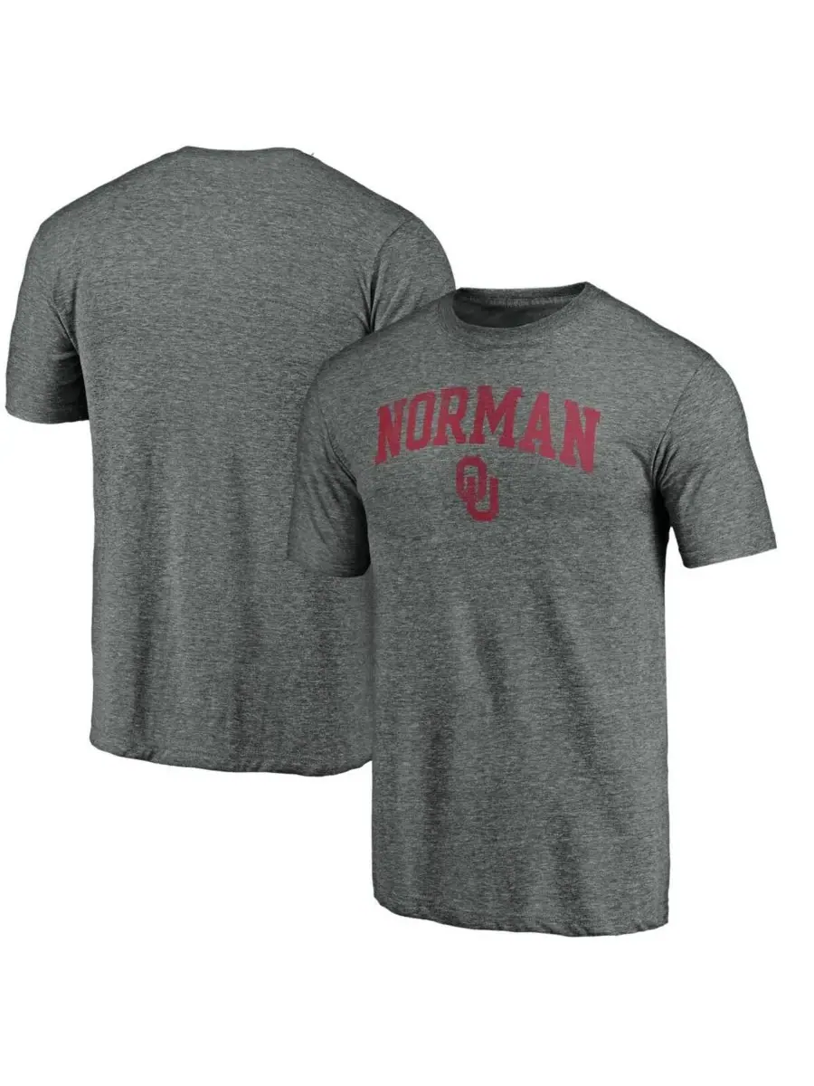 Fanatics Mto Label Мужская футболка Oklahoma Sooners Arched City Tri-Blend серого цвета — серый