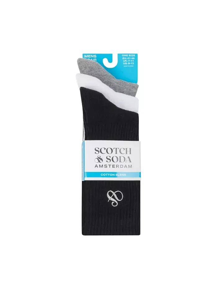 Мужские махровые носки с рифлением, 3 пары SCOTCH & SODA — изображение 2 из 2