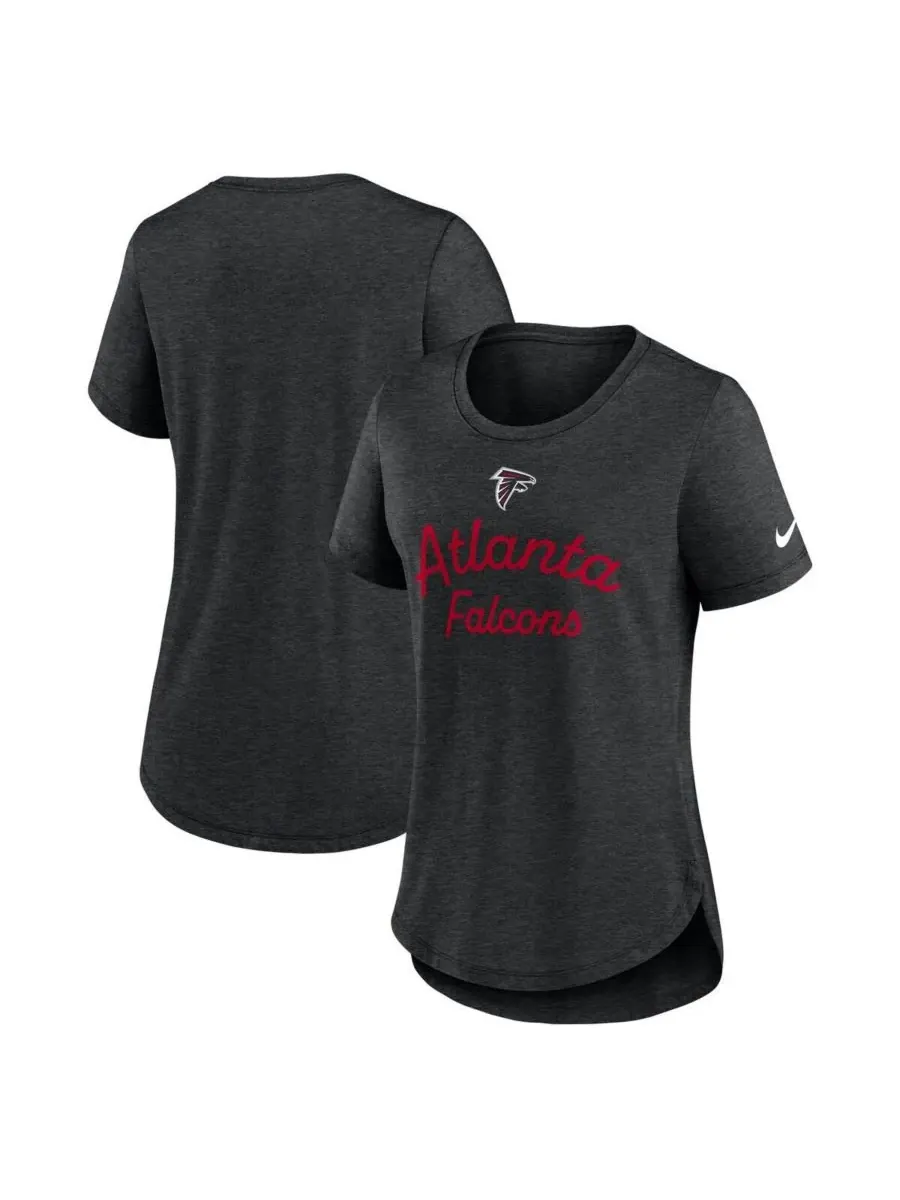 Nike Женская черная футболка Atlanta Falcons Script Tri-Blend — изображение 1 из 3, черный