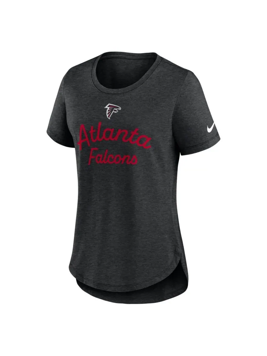 Nike Женская черная футболка Atlanta Falcons Script Tri-Blend — изображение 2 из 3, черный