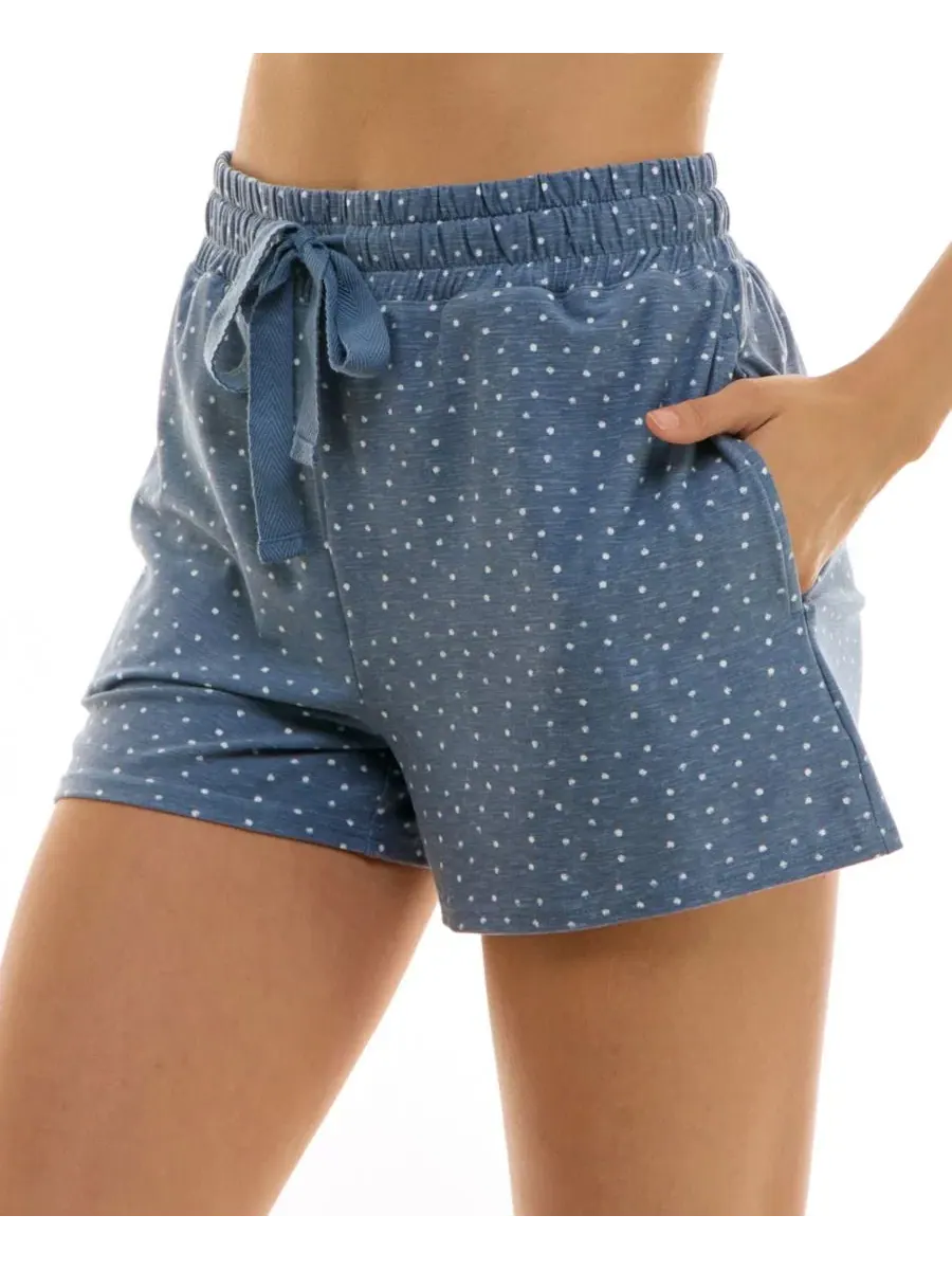 Женские пижамные шорты с имитацией сборки, комплект из 2 штук Jaclyn Intimates, Domino Dot — изображение 10 из 12