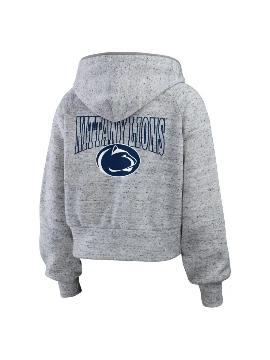 WEAR by Erin Andrews Женская толстовка на молнии с рукавами реглан и принтом "Penn State Nittany — изображение 3 из 3, серый