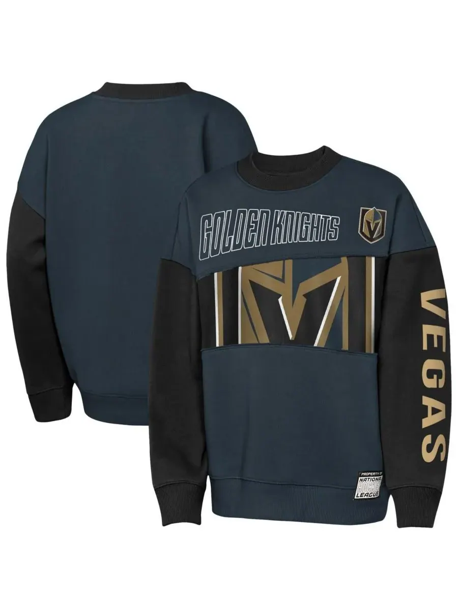 Outerstuff Толстовка Big Boys and Girls Steel/Black Vegas Golden Knights Impact Player — изображение 1 из 3, черный