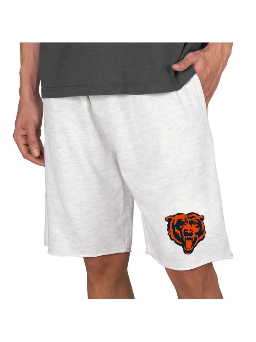 Мужские шорты из махровой ткани цвета овсянки с символикой Chicago Bears Concepts Sport, овсяный