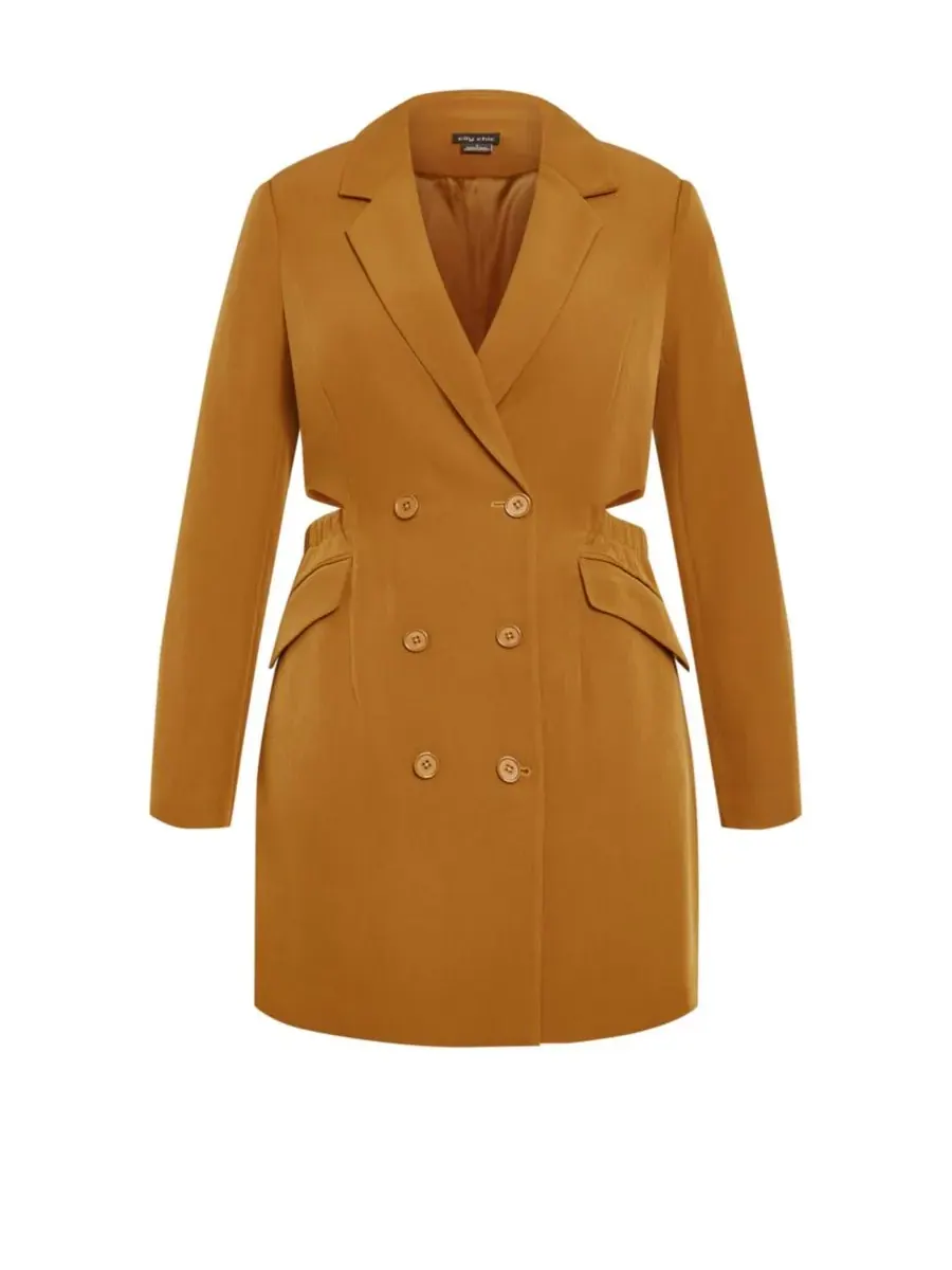 Женское платье-смокинг Twyla CITY CHIC, Salted Caramel — изображение 3 из 4