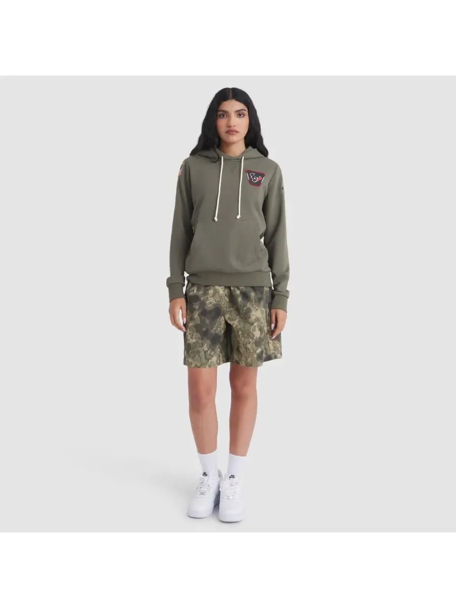 Nike Женская толстовка Olive Houston Texans 2025 Salute to Service Sideline Standard Issue Dri-FIT — изображение 3 из 5