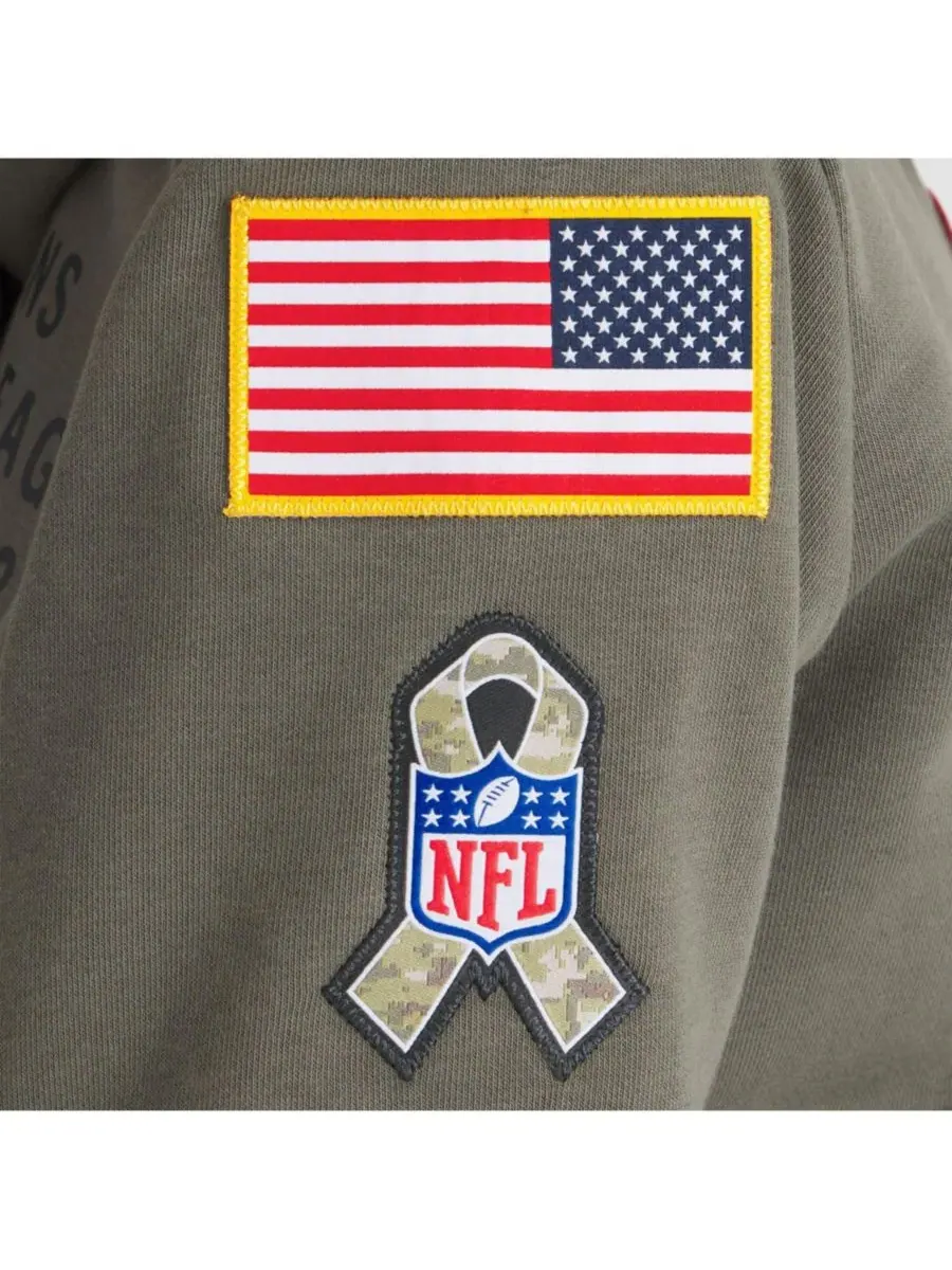 Nike Женская толстовка Olive Houston Texans 2025 Salute to Service Sideline Standard Issue Dri-FIT — изображение 5 из 5