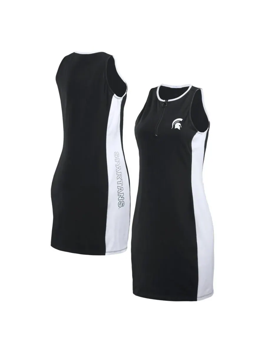 WEAR by Erin Andrews Женское черное облегающее платье-майка с символикой команды Michigan State — изображение 1 из 3, черный