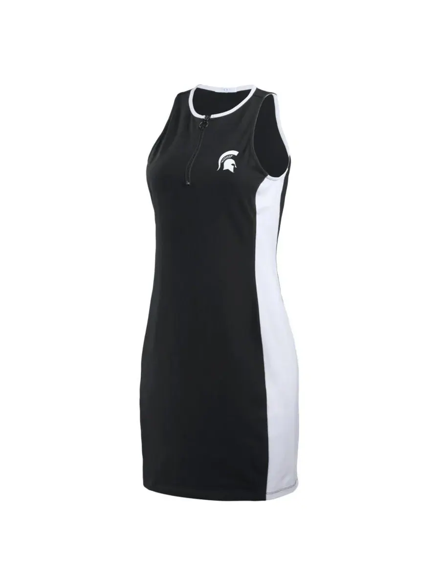 WEAR by Erin Andrews Женское черное облегающее платье-майка с символикой команды Michigan State — изображение 3 из 3, черный